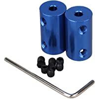 BQLZR Azul 4mm-6mm Aleaci¨®n de aluminio Eje Robot R¨ªgido Cobre Motor Acoplador Acoplador Paquete de 2